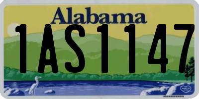 AL license plate 1AS1147