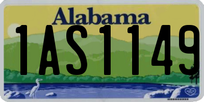 AL license plate 1AS1149