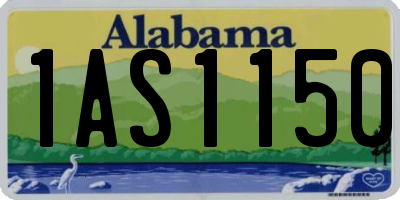 AL license plate 1AS1150