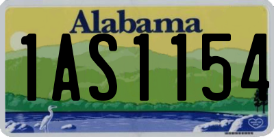 AL license plate 1AS1154