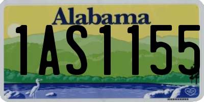 AL license plate 1AS1155