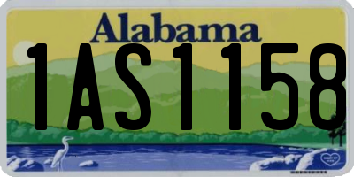 AL license plate 1AS1158