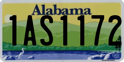 AL license plate 1AS1172