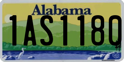 AL license plate 1AS1180