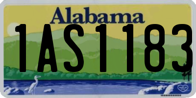 AL license plate 1AS1183