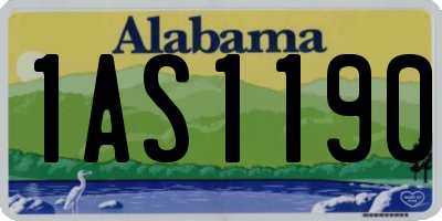 AL license plate 1AS1190