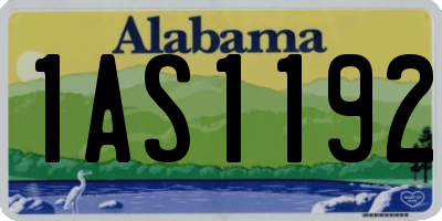 AL license plate 1AS1192