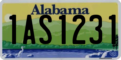 AL license plate 1AS1231