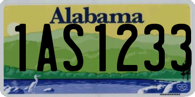 AL license plate 1AS1233
