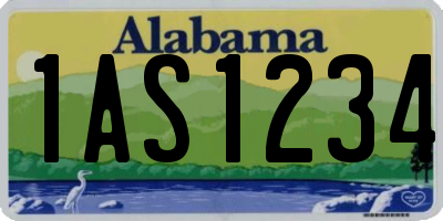 AL license plate 1AS1234