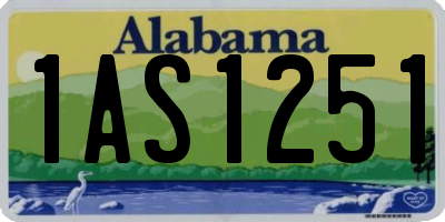 AL license plate 1AS1251