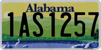AL license plate 1AS1257