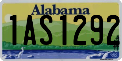 AL license plate 1AS1292