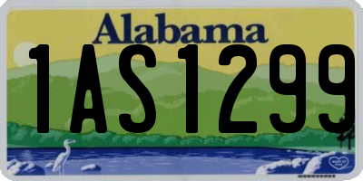AL license plate 1AS1299