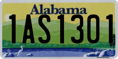 AL license plate 1AS1301