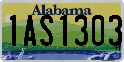 AL license plate 1AS1303
