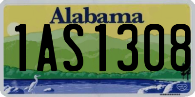 AL license plate 1AS1308