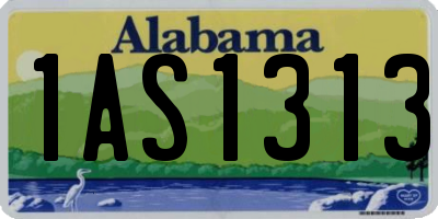 AL license plate 1AS1313