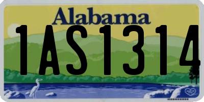 AL license plate 1AS1314