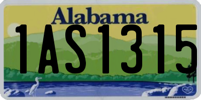 AL license plate 1AS1315