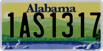 AL license plate 1AS1317