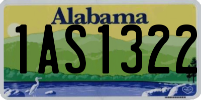 AL license plate 1AS1322