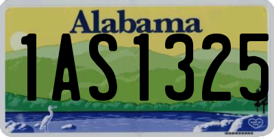 AL license plate 1AS1325
