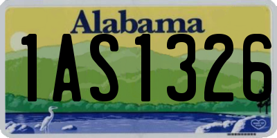 AL license plate 1AS1326