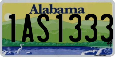 AL license plate 1AS1333