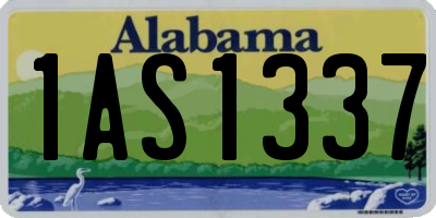 AL license plate 1AS1337