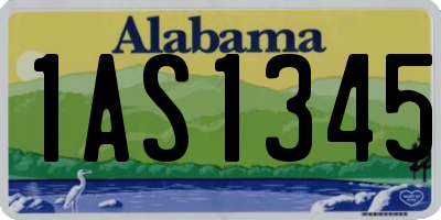 AL license plate 1AS1345