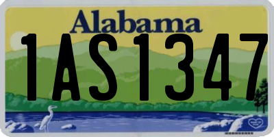 AL license plate 1AS1347
