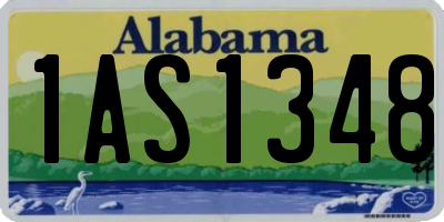 AL license plate 1AS1348