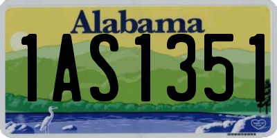 AL license plate 1AS1351