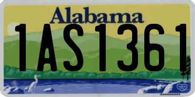 AL license plate 1AS1361