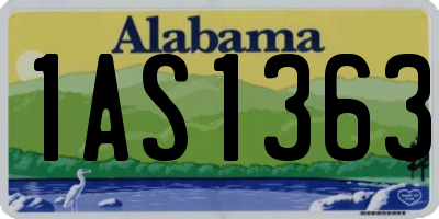 AL license plate 1AS1363