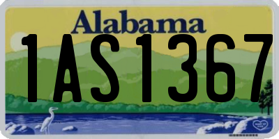 AL license plate 1AS1367