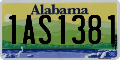 AL license plate 1AS1381