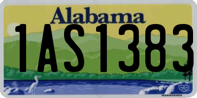 AL license plate 1AS1383
