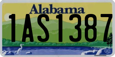 AL license plate 1AS1387