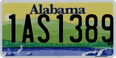 AL license plate 1AS1389