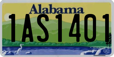 AL license plate 1AS1401