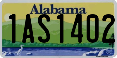 AL license plate 1AS1402