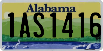 AL license plate 1AS1416