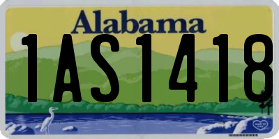 AL license plate 1AS1418