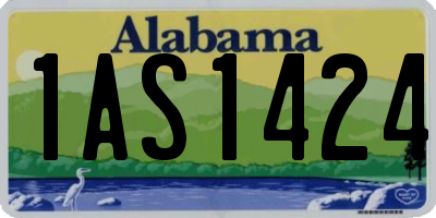 AL license plate 1AS1424