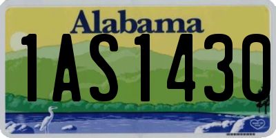 AL license plate 1AS1430
