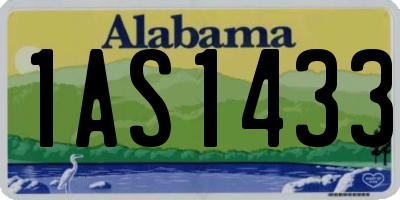 AL license plate 1AS1433