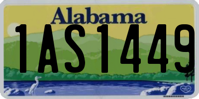 AL license plate 1AS1449