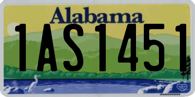 AL license plate 1AS1451